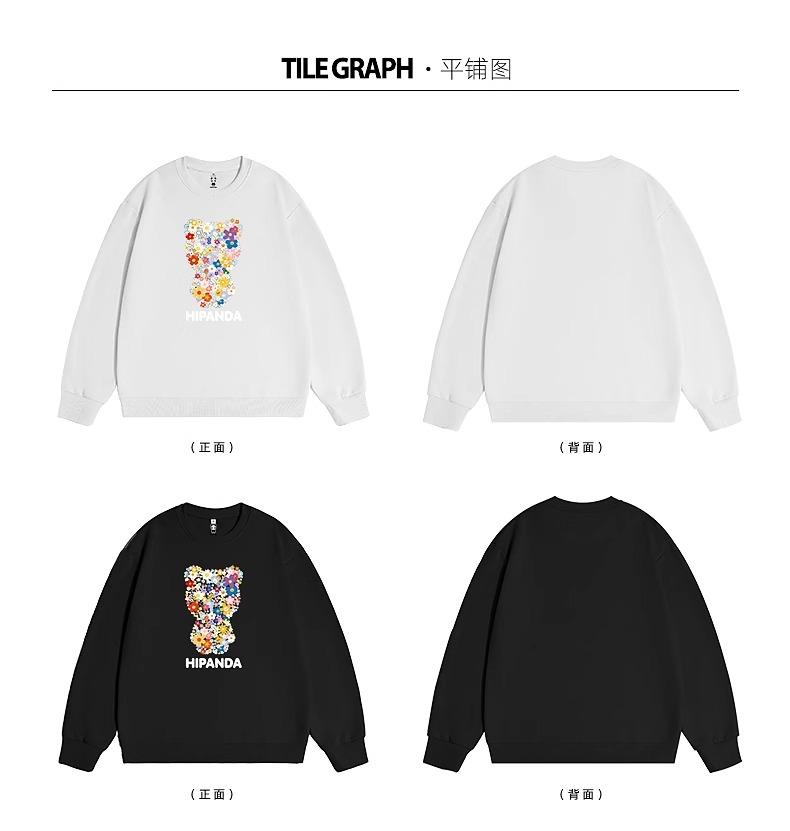 Men's and women's heavyweight brand pullover, trendy women's round neck sweatshirt