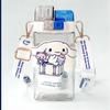 Sanrio Бутылка для воды в форме фигурки Cinnamoroll Kuromi My Melody Pom Pom Purin Square Bottle Tritan Transparent Straw Бутылка для воды 520 мл Danae