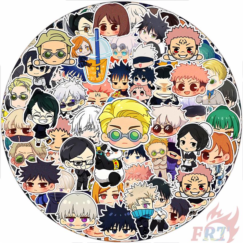 100Pcs/Set Q Jujutsu Kaisen Mini Diary Manual Stickers DIY Scrapbooks Album Decor Decals Stickers