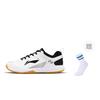 New LiNing Feather Cushioning, Slip Resistant, Abrasion Resistant, Breathable Low Top Badminton Shoes Unisex White Black AYTS034-5