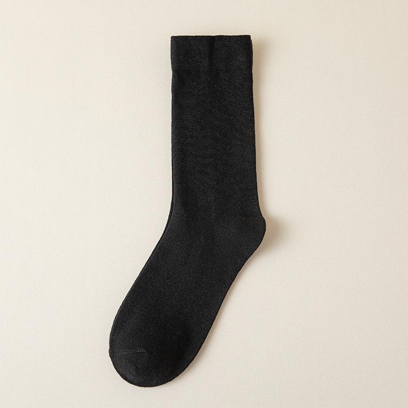 Женские осенне-зимние однотонные хлопковые ворсовые носки — без косточек, свободного кроя, до середины икры, идеально подходят для беременных.