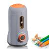Deli Electric Pencil Fully Compatible with Pencils and Colored No Waste Automatic Perfect for and Office Perfect Gift for Children Gray Spaceship