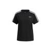 Neo Contrast Three-Stripes Sports Round Neck Fitted Short Sleeve T-Shirt Women Tops Black H65454