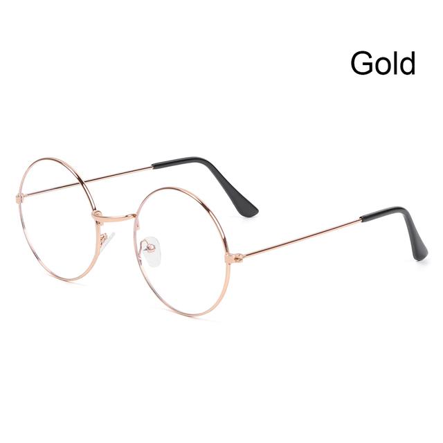Fashion Classic Metal Anti -Blue Light Glasses Women Men Vintage Round Frame Computer Game Goggles Blue Ray Blocking Eyeglasses
