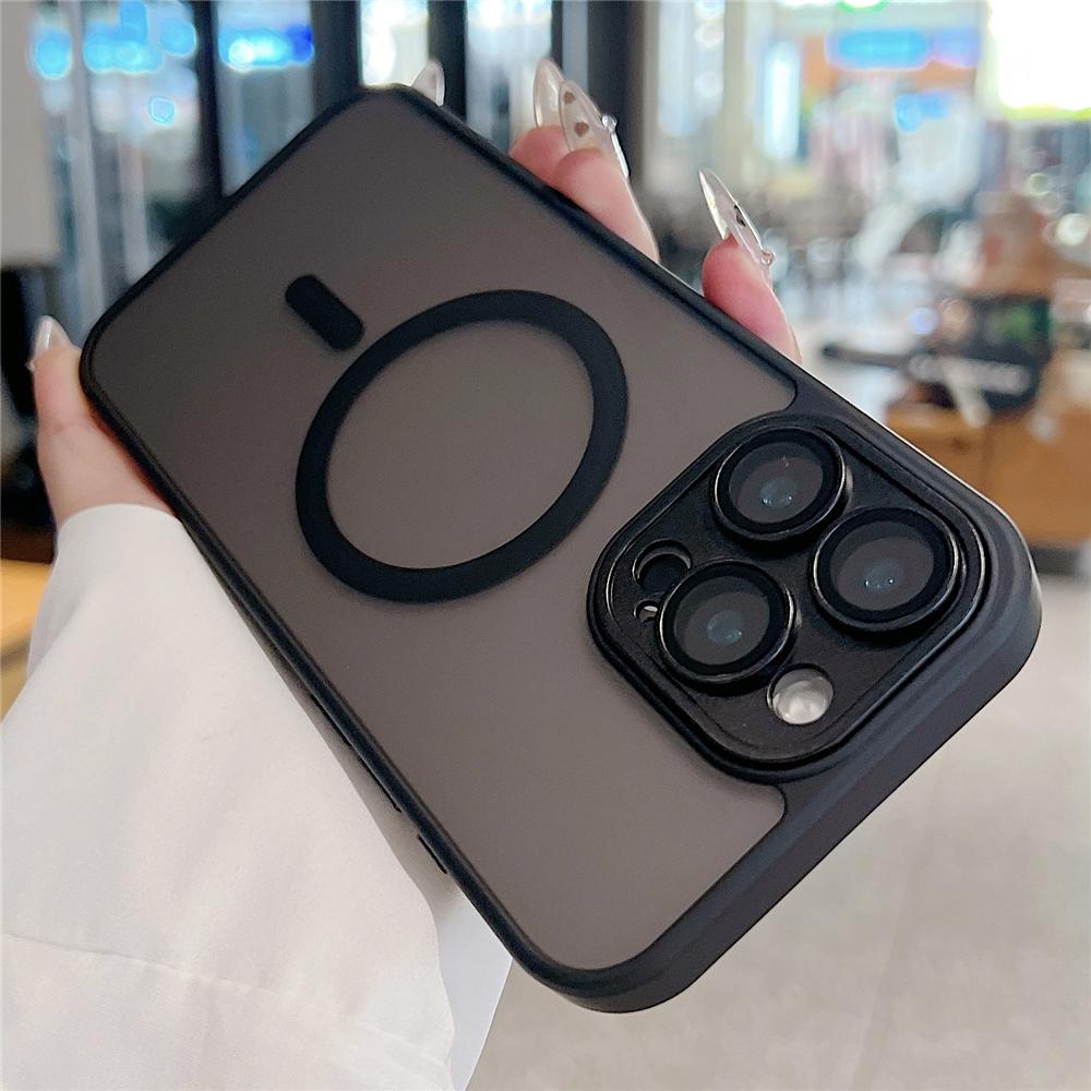 Magnetic Matte Translucent Shockproof Case For Magsafe iPhone 11 12 Pro Max 12 Mini 11Pro 12Pro Max Wireless Charging Cover
