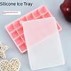 15 & 24-Grid Silicone Ice Cube Tray with Lid - Easy-Release Square Mold