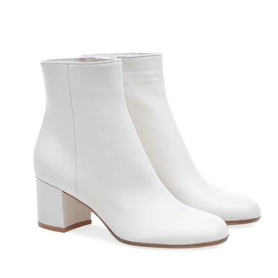 2025 Зимние Повседневные Простые Женские Ботинки Круглый Носок Массивный Каблук Слипоны Однотонные Ботильоны Средний Каблук Кожа/замша Большие Размеры Ботинки