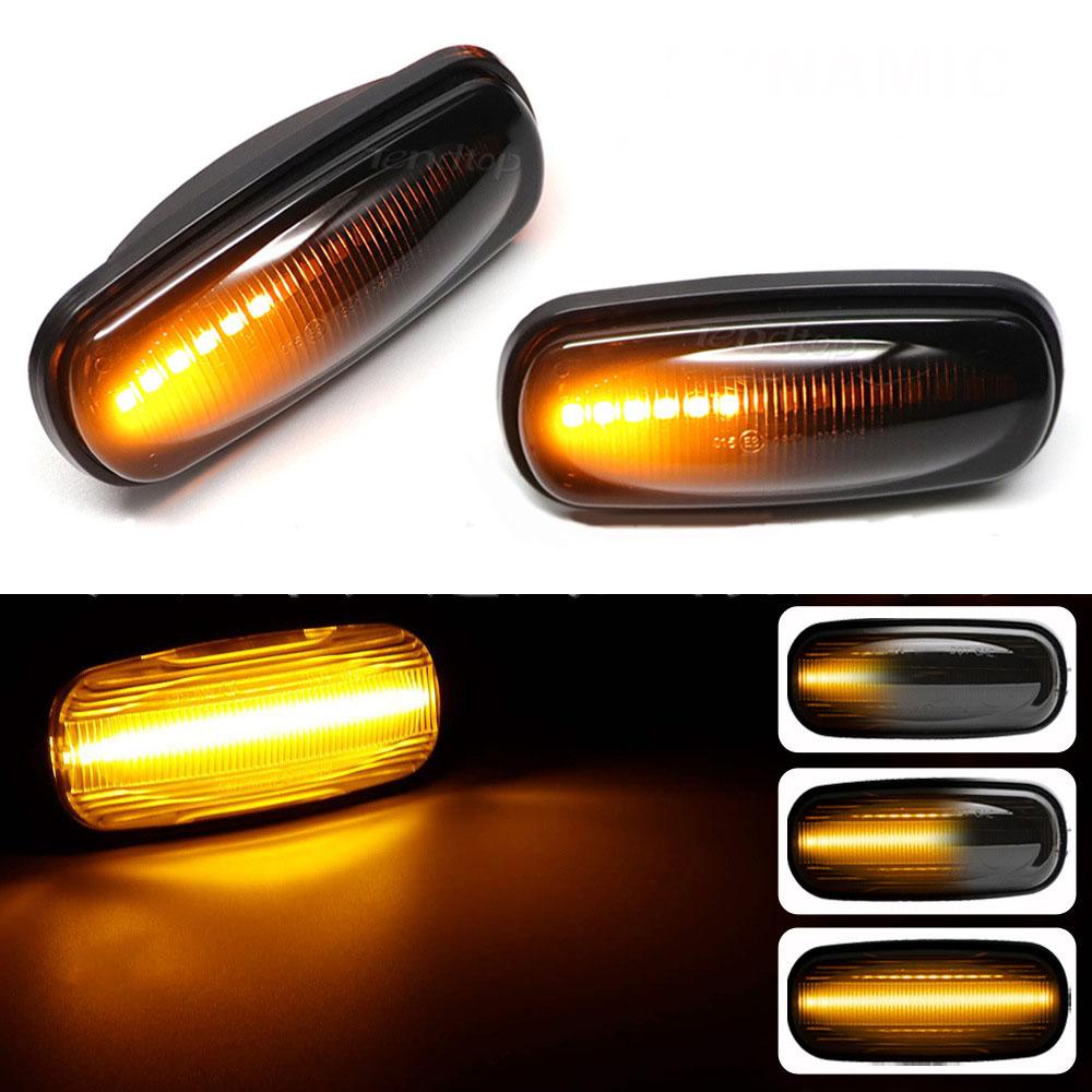 1Pair Smoked Dynamic LED Side Light XGB100310 For Land Rover Discovery Defender