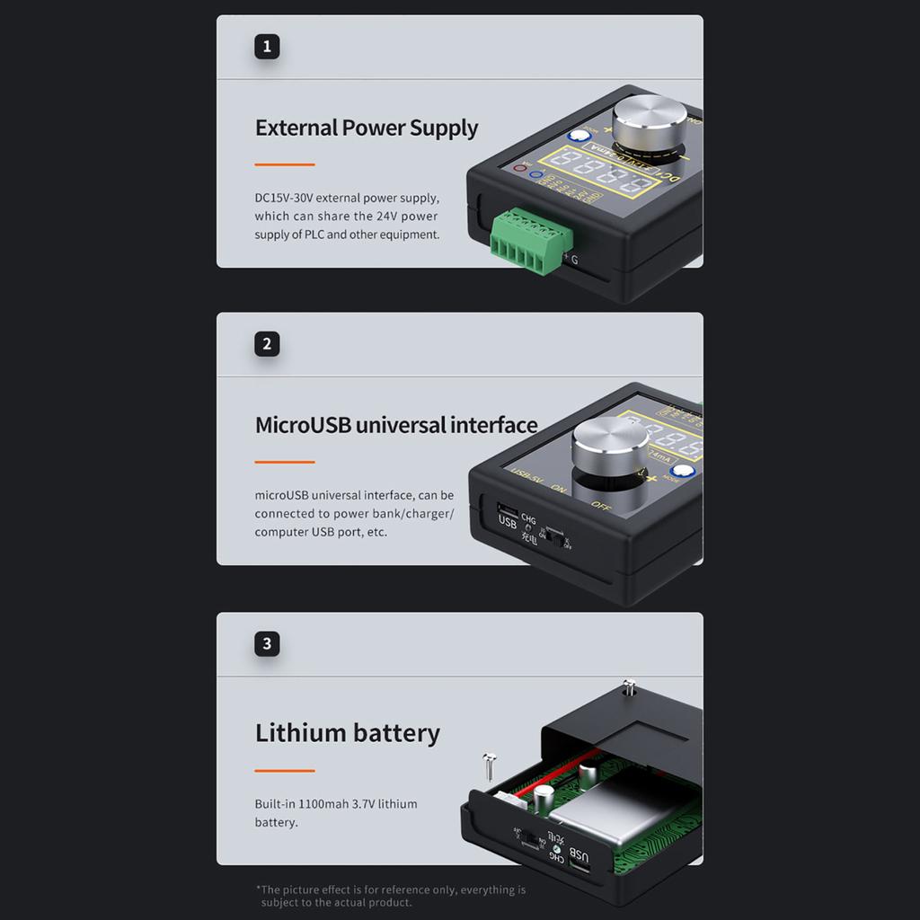Генератор сигналов напряжения тока 0–10 В, 0–22 мА, регулируемый аналоговый симулятор напряжения тока 3 мощности