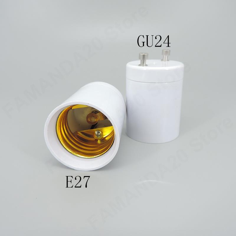 GU24 to E27 screw E26 to GU24 Converter Lamp Bulb base Head Led Light White Holder Socket Adapter Saving lighting Halogen M20