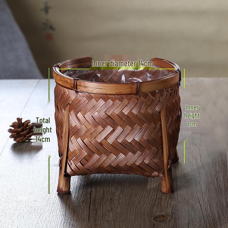 Плетеная из бамбука крышка-кашпо и ваза – Декоративная корзина ручной работы для хранения цветов и зеленого укропа