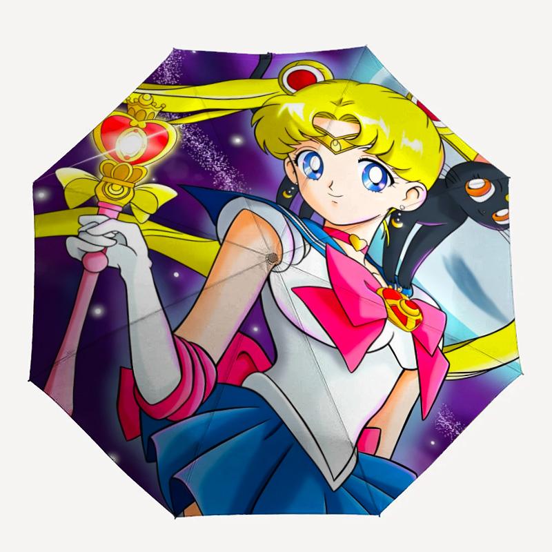 1pc Sailor Moon Umbrella, Sun Protection, And UV Shielding. It Has Eight Sturdy Ribs for Outdoor Use And Perfect As a Holiday Gift