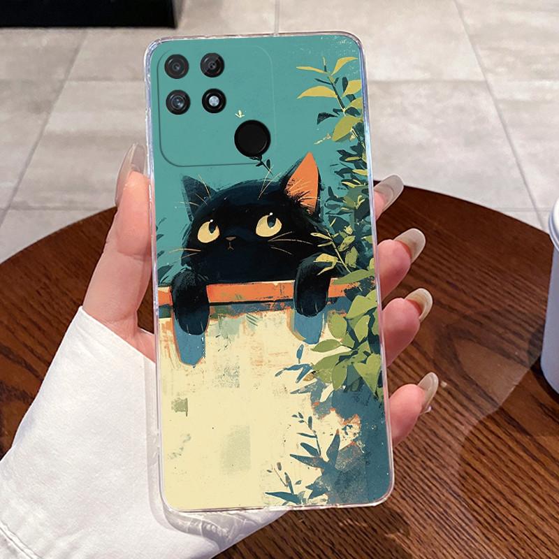 Casing For Realme Narzo 50A Fundas Capa Clear Silicone Jelly Soft TPU Back Cover Cute Rabbit Cat Dinasaur Phone Case Coque