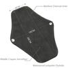18X25cm Women Menstrual Pads Reusable Sanitary Napkin Absorbent Reusable Charcoal Bamboo Cloth Pads Washable Sanitary Towel