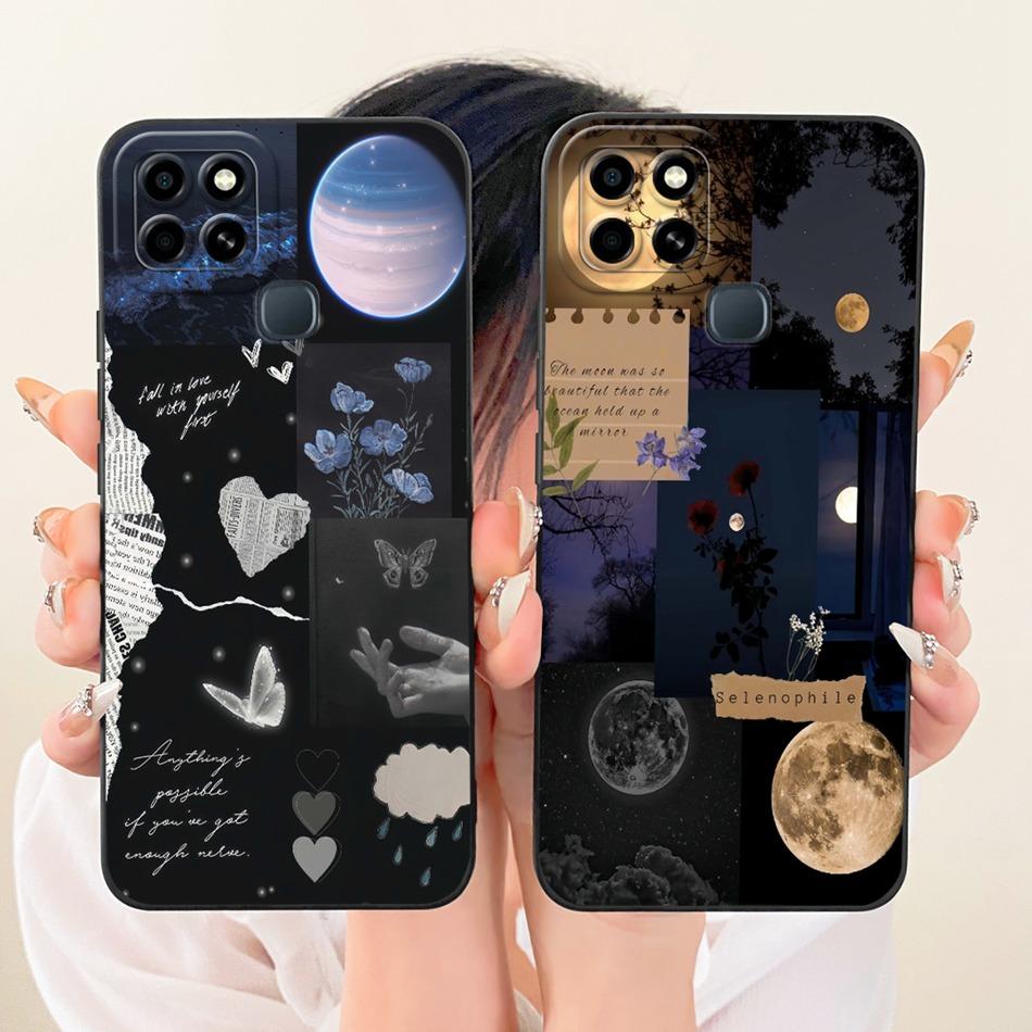 For Infinix Smart 6 X6511 X6511B X6511E Fashion Dusk Beach Painting Phone Case For Infinix Smart6 Soft Silicone Covers Bumpers