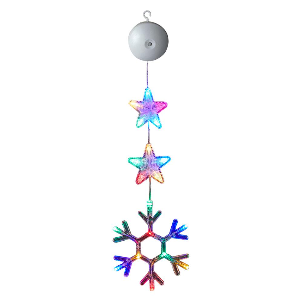 1/3pcs Christmas Indoor Star Window Light with Suction Cup Light Up Hanging Christmas Decoration Christmas Home Shop Party Gifts