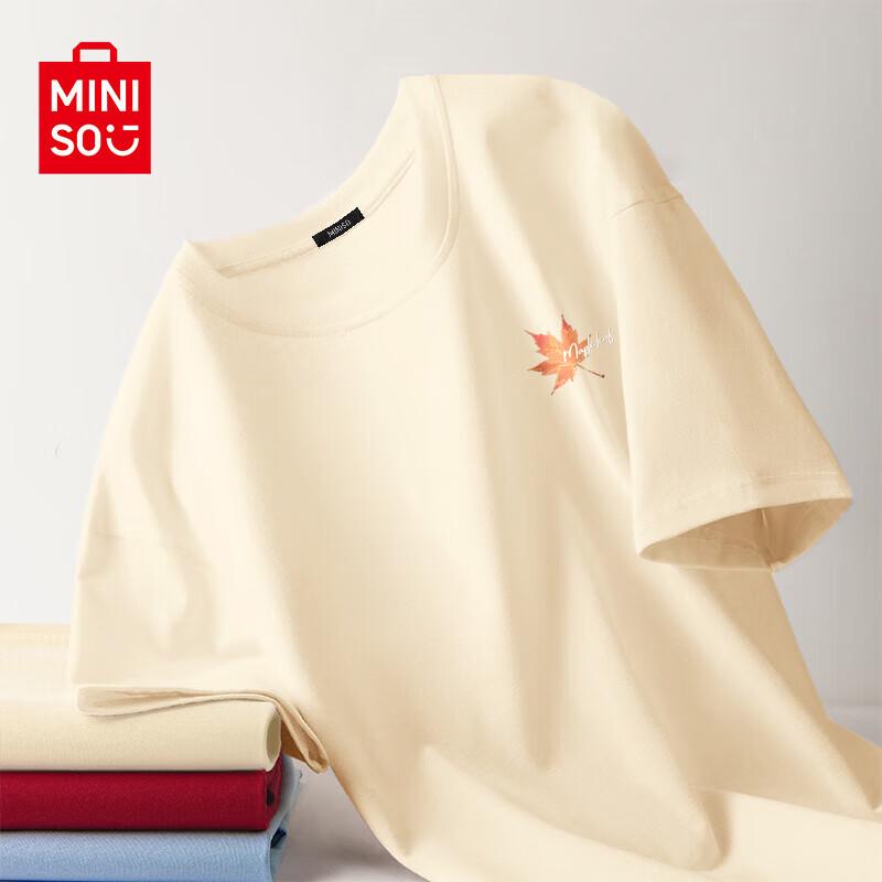 MINISO Мужская летняя футболка с коротким рукавом 2025