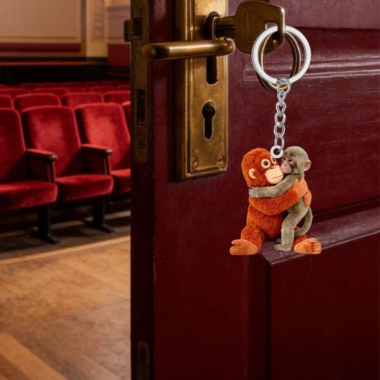 Keychain Pendant 2D Acrylic Long Arm Monkey Charm Key Chain Bag Wallet Charm Lightweight Backpack Accessories