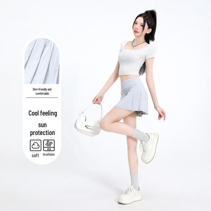 Handu Yishe Ice-Feel UPF 50+ Tennis Skirt