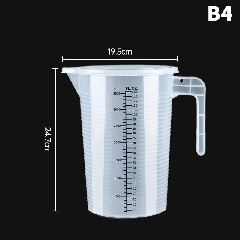 Мерный стакан с крышкой, специальное мерное ведро для магазина молочного чая, мерный стакан большой вместимости, прозрачный стакан, кухонные принадлежности для выпечки