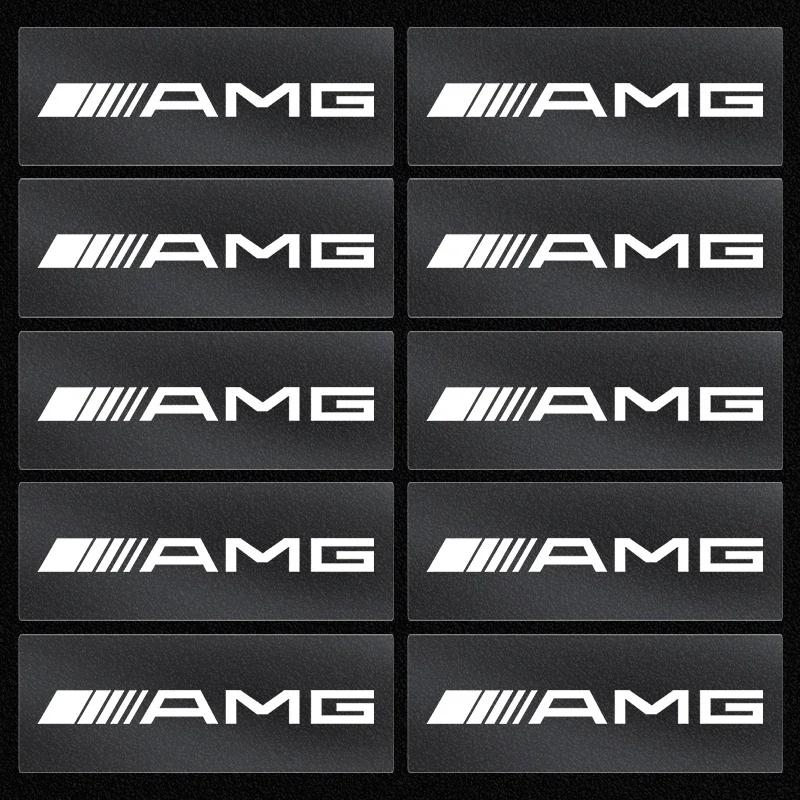 DJR5 1/2/5/10pcs Car Interior Random Stickers Car Goods Car steering wheel Decal For For Mercedes Benz AMG A B C E CLA GLS CLS Class