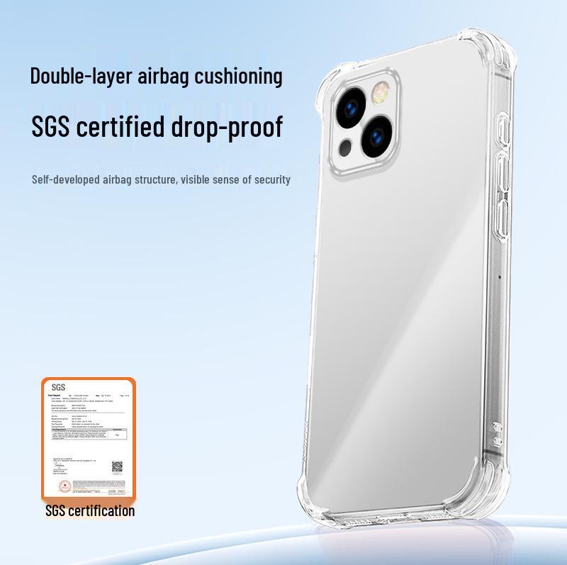 Совместимо с Apple 14: Прозрачный чехол из ТПУ для 14 Plus/Pro/Pro Max - Защита от падений с подушками безопасности, Высококачественный