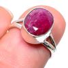 Красный Рубин(Смоделированный) Кольцо из серебра 925 пробы с драгоценными камнями ручной работы S.6 Z9t43
