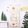 Christmas Ornaments, Christmas Advent Calendar, Canvas Bronzing Number Wall Calendar, 24 Pockets