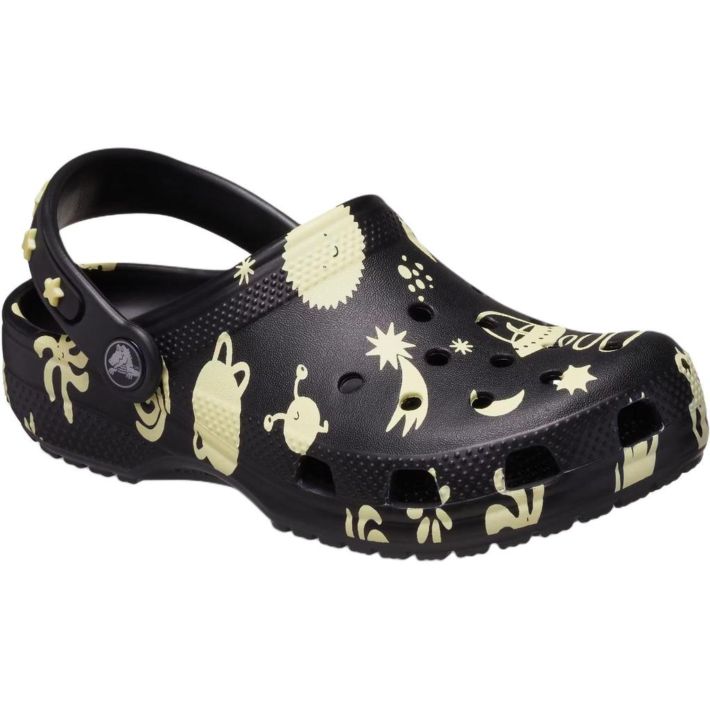 Crocs Классические кроксы Мягкие Удобные Универсальные Нескользящие Прочные Низкие Детские туфли Обувь для малышей Черный 210358-001