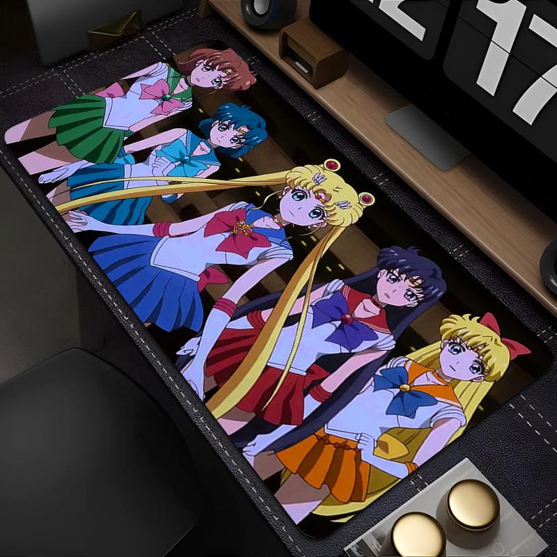 Rubber Mouse Pad SSailor Moons Kawaii Desk Mat Large Keyboard Pad Pc Computer Desk Mat Hot Anime Mousepads Gaming Desktop Decor