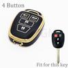 4 Кнопки Новый ТПУ Чехол Оболочка Для Ключа Автомобиля Для Toyota Prius Corolla Yaris Avensis Camry Rav4 2012 2013 2014