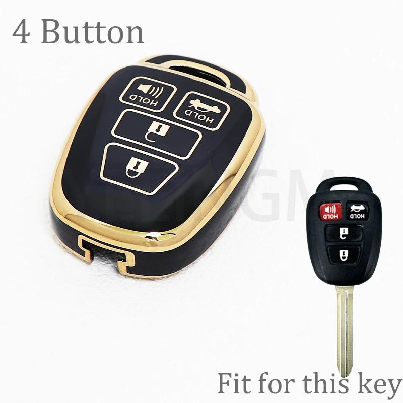 4 Кнопки Новый ТПУ Чехол Оболочка Для Ключа Автомобиля Для Toyota Prius Corolla Yaris Avensis Camry Rav4 2012 2013 2014