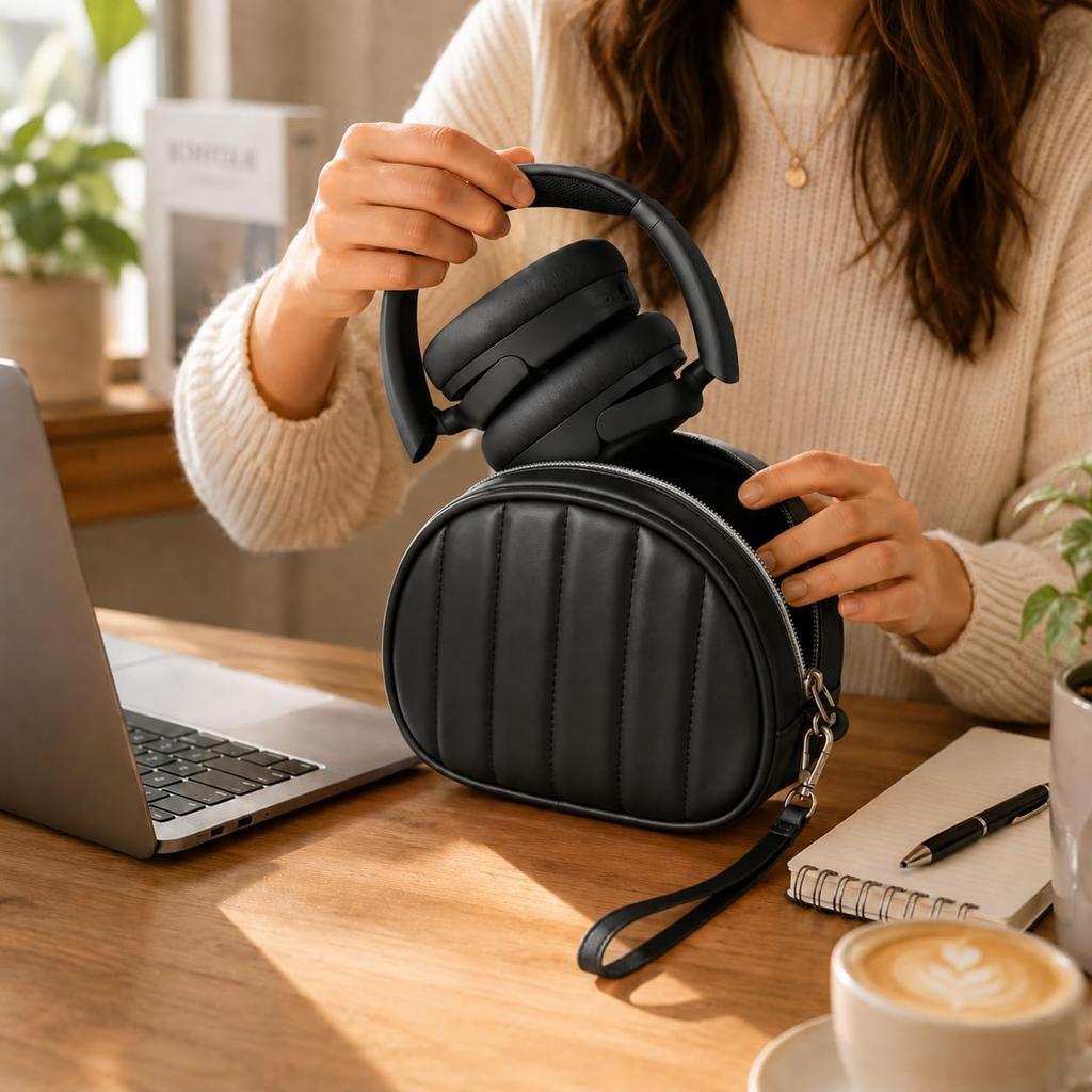 Soft-Touch Headphone Case for Sony, for JBL and for BERIBES-Black