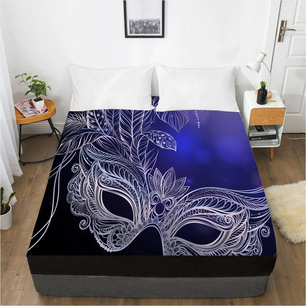 Customize Fitted Sheets Mattress Cover With Elastic Band 3D Bedsheet Linens 160x200 90x200 Bed Sheet Bedding Bohemia