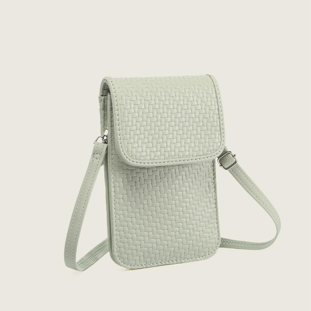 My First Half of My Life, Same Style Bag, Summer Vertical Woven Pattern Mobile Phone Bag, Small Shoulder Messenger Bag