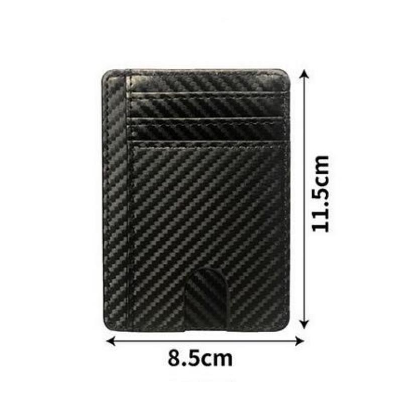 8 Slot Slim Blocking Leather Wallet Credit ID Card Holder Purse Money Case Cover Anti Theft for Men Women Men Fashion Bags