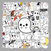 100pcs Halloween Cute Ghosts Stickers Bulk for Kids, Horror Stickers for Water Bottles, Skateboards, Stationery, Greeting Cards, Gift Tags