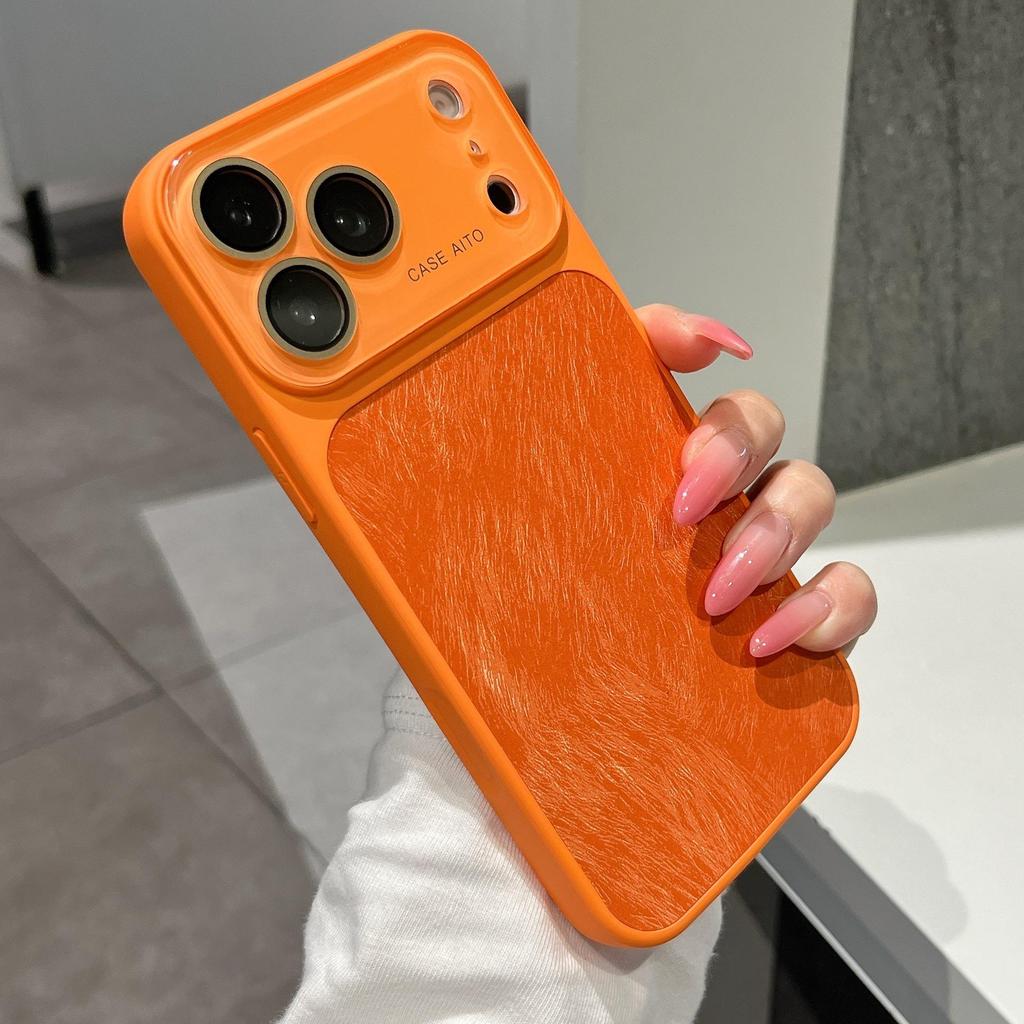Текстурированный шифоновый чехол для телефона iPhone 14/15/16/17 Pro Max с большим окном