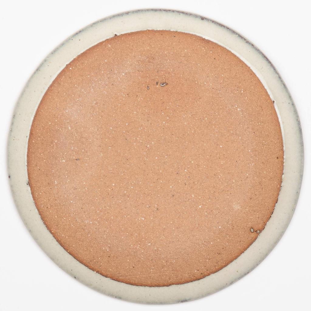 Marui Seito Shigaraki Ware Hechimon Тарелка с белой глазурью и ободком, диаметр 15 см, сделано в Японии, приблизительно. МР-3-3397