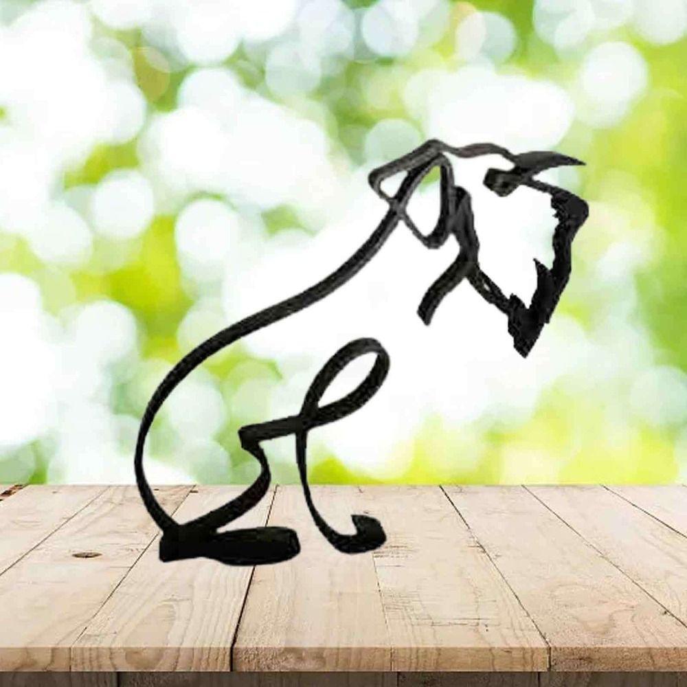 Dog Dog Miniatures Iron Art Dog Art Sculpture Simple   Office