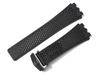 King Watch Band Compatible with Tag Heuer Carrera Caliber Heuer 01 Chronograph CAR2A1Z Rubber Belt with D Buckle External Product Black 28mm For Watch