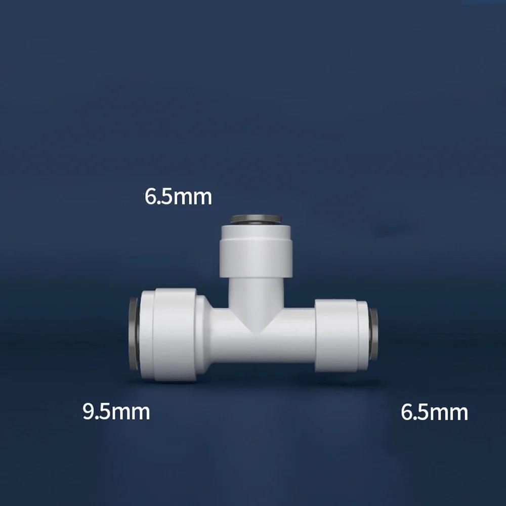 Тройник редукционный 3/8" 1/4" на 3 выхода, пищевой POM, быстроразъемный соединитель для аквариума, системы фильтрации воды RO, системы обратного осмоса