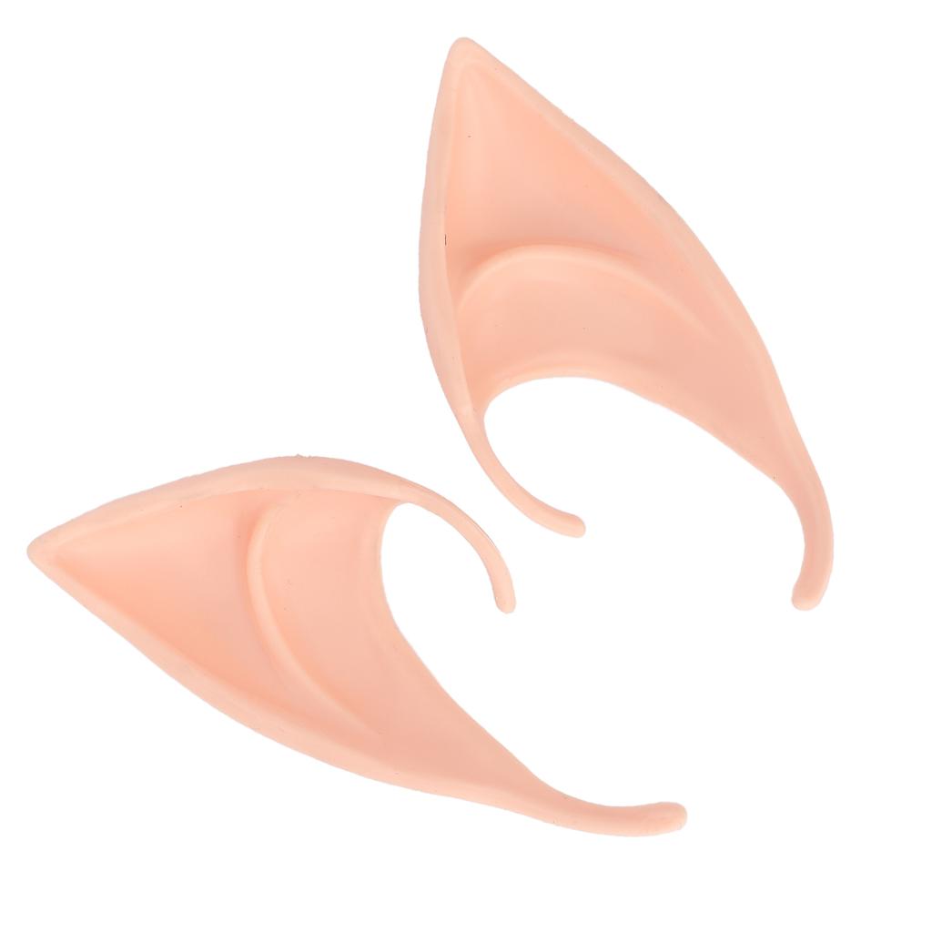 Cosplay Fairy Elf Ears Soft Plastic Cement False Artificial Ears Costume Props for Halloween Christmas Party
