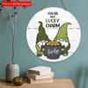 2D Flat 20*20cm1pc You Are My Lucky Charm Green Hat Old Elves Hidden Gold Scene Hanging Door Sign, St. Patrick's Day Welcome Party Mysterious Legend