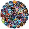 50 Planet Rocket Astronauts Space Decoration Stickers Personalized Creative Diy Waterproof Stickers