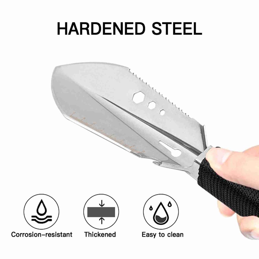 Мультиинструмент 8 в 1, походная лопата, уличная портативная ручная лопата с чехлом для хранения для пеших походов, туризма, садоводства