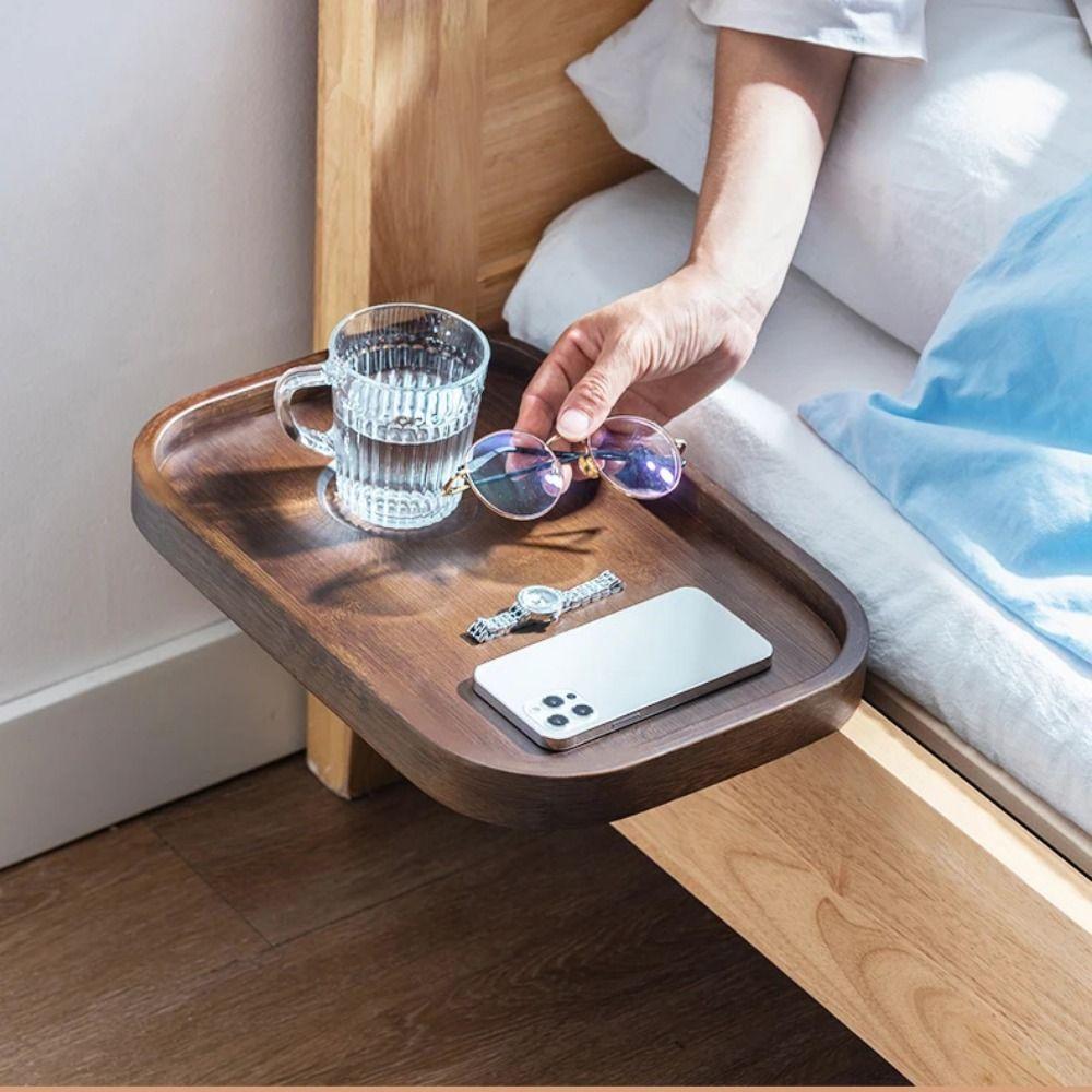 Clamp on Bathtub Side Tray Non-slip Small Side Table College Dorm Room