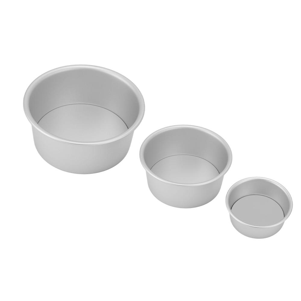 3pcs 4/6/8 Inch Chiffon Cake Pan Aluminum Alloy Cake Baking Mold New Round Cake Pan Cake Baking