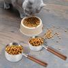2Pcs Measuring Spoon Wooden Handle Pet Food Scoop 125ml/250ml Stainless Steel Measuring Cups Tablespoon Coffee Cooking Measuring Scoop