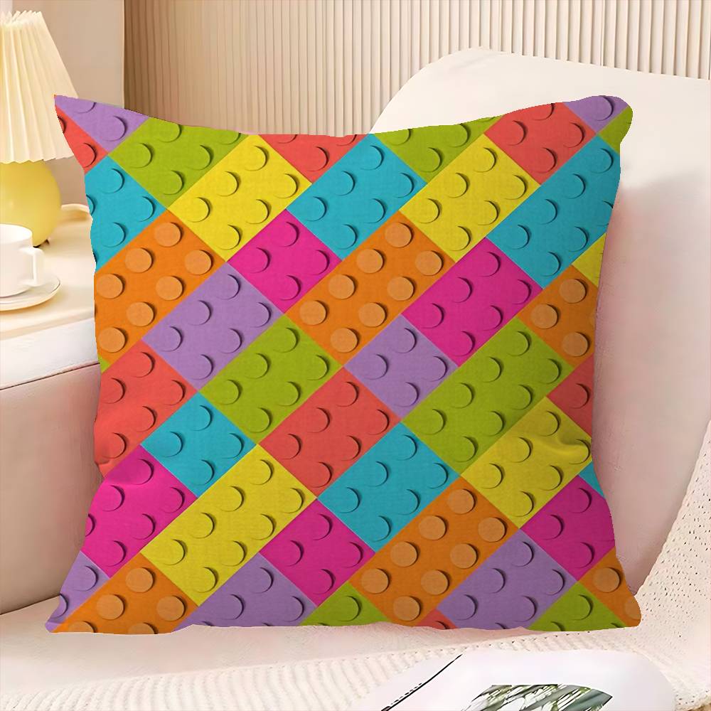 Building Toys Pillow Gifts Home Office Furnishings Bedroom Sofa Car Cushion Cover Case 45x45cm